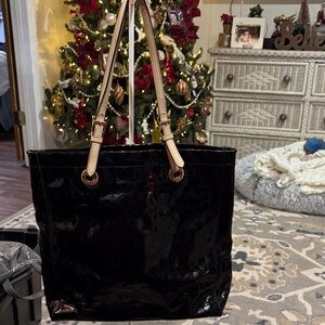 Michael Kors Black Patent Leather Tote
